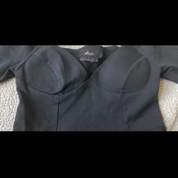 💥NWOT Nasty Gal Black Bustier A-line Dress💥 - Picture 2 of 6